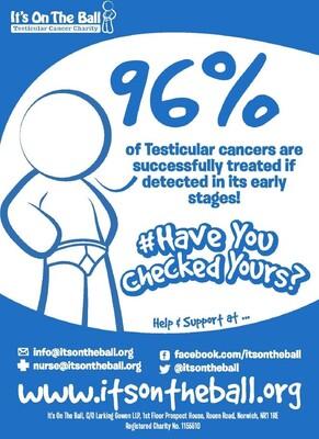 96% of testicular cancers are successfully treated (A4 poster)