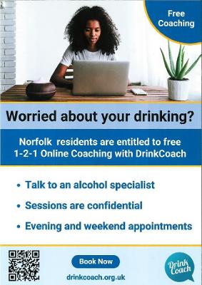 Worried about your drinking? - Drink Coach (A4 poster)