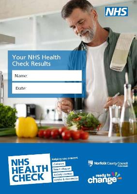 A free NHS Health Check results card (A6 card)