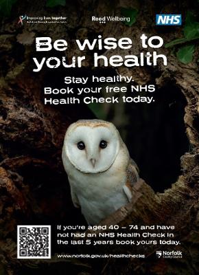 Be wise to your health - owl (A4 poster)