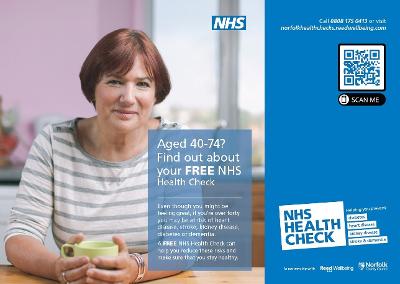 Aged 40-74? Find out more about your free NHS health check (A6 leaflet)