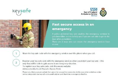 Keysafe - fast secure access in an emergency (postcard)