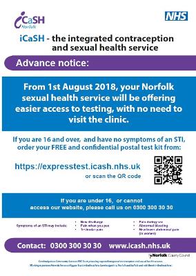 iCaSH - the integrated contraception and sexual health service (A4 poster)