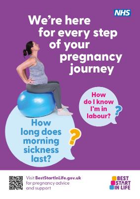 We're here for every step of your pregnancy journey (A4 poster)