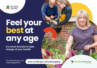 Feel your best at any age (postcard)